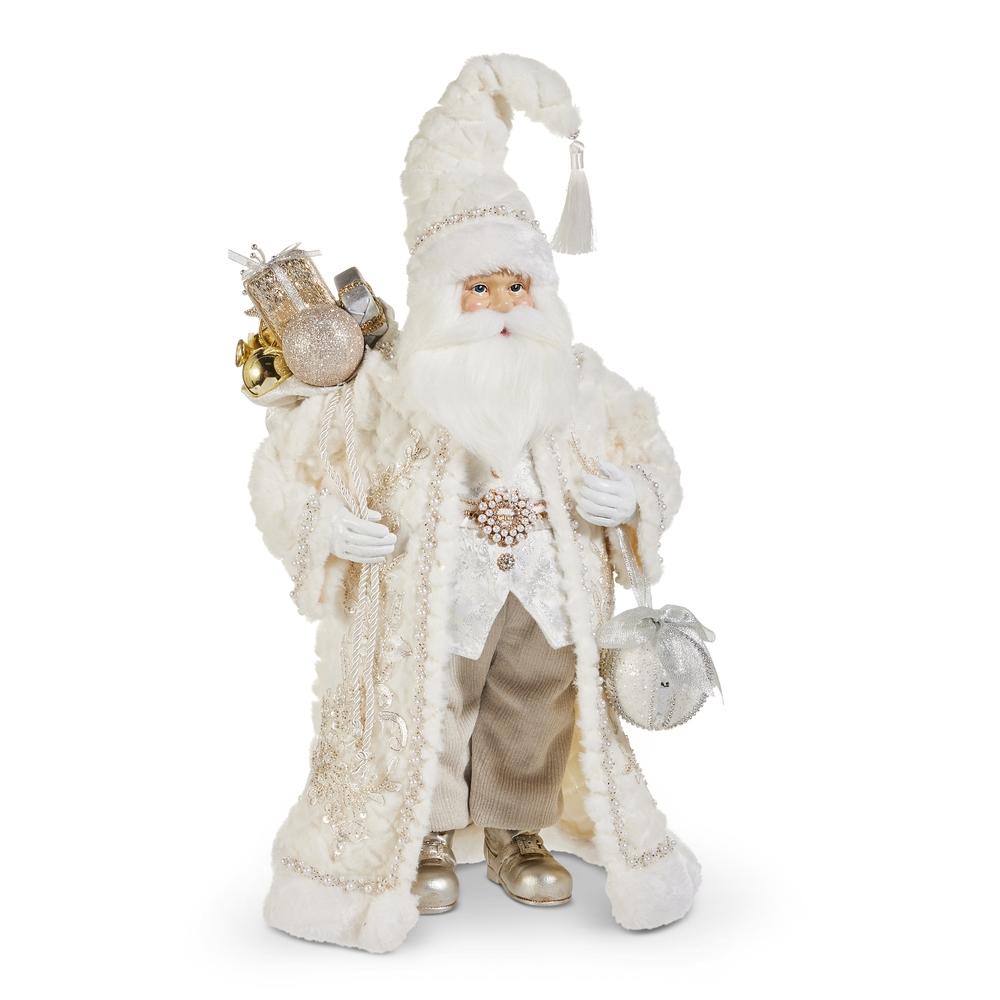 RAZ Imports 22" Father Christmas with White Fur Coat