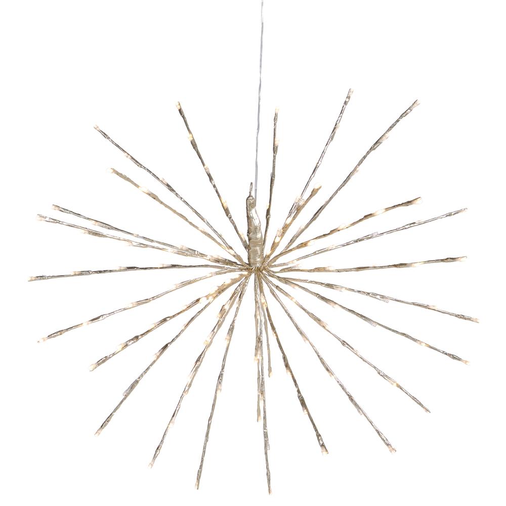 RAZ Imports 23" Champagne Starburst with 150 Warm White Steady and Twinkle Lights (No R