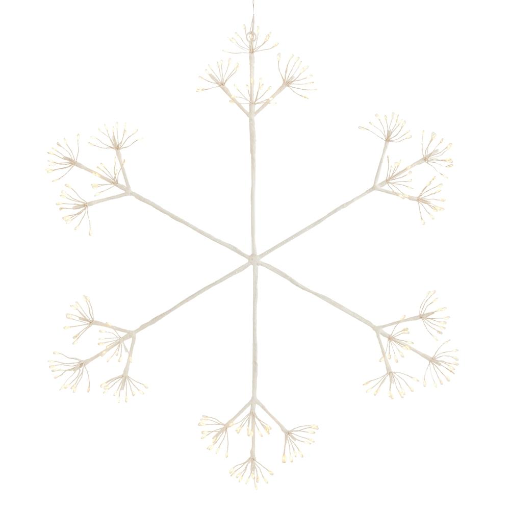RAZ Imports 24.5" White Glittered Starburst Snowflake