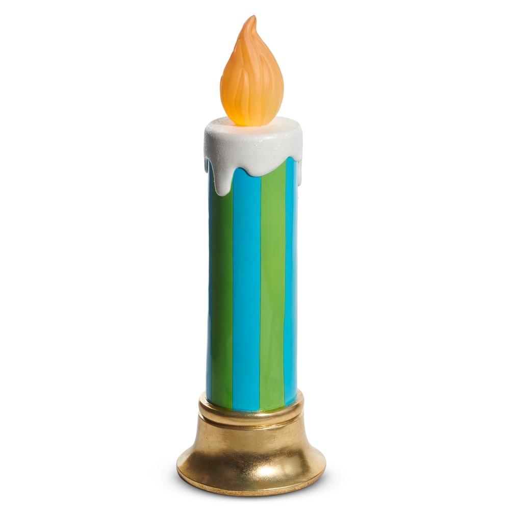 RAZ Imports 29" Blue and Green Battery Operated Candle
