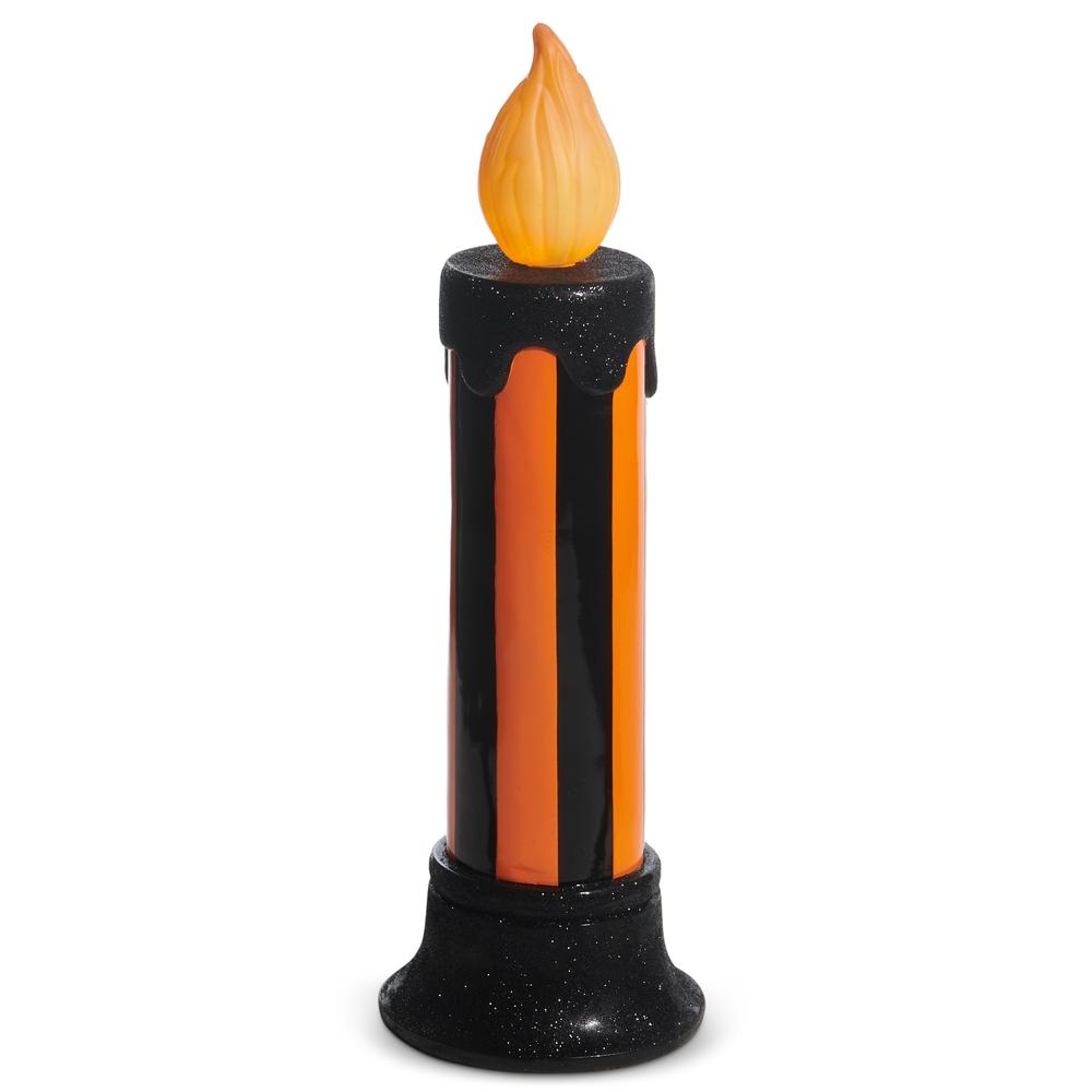 RAZ Imports 29" Orange and Black Battery Operated Candle