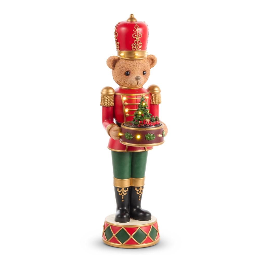 RAZ Imports 30" Musical Lighted Animated Bear Soldier