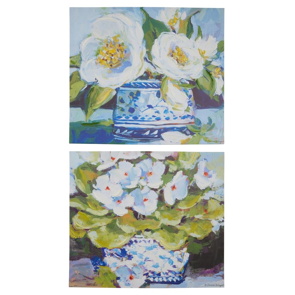 RAZ Imports 31.5" White Floral in Chinoiserie Wall Art