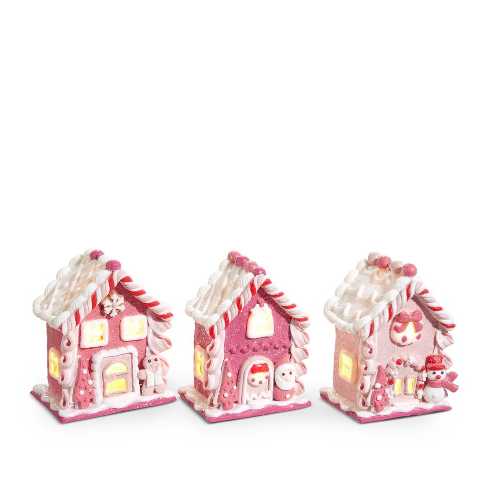 RAZ Imports 4.25" Lighted Gingerbread House Ornament