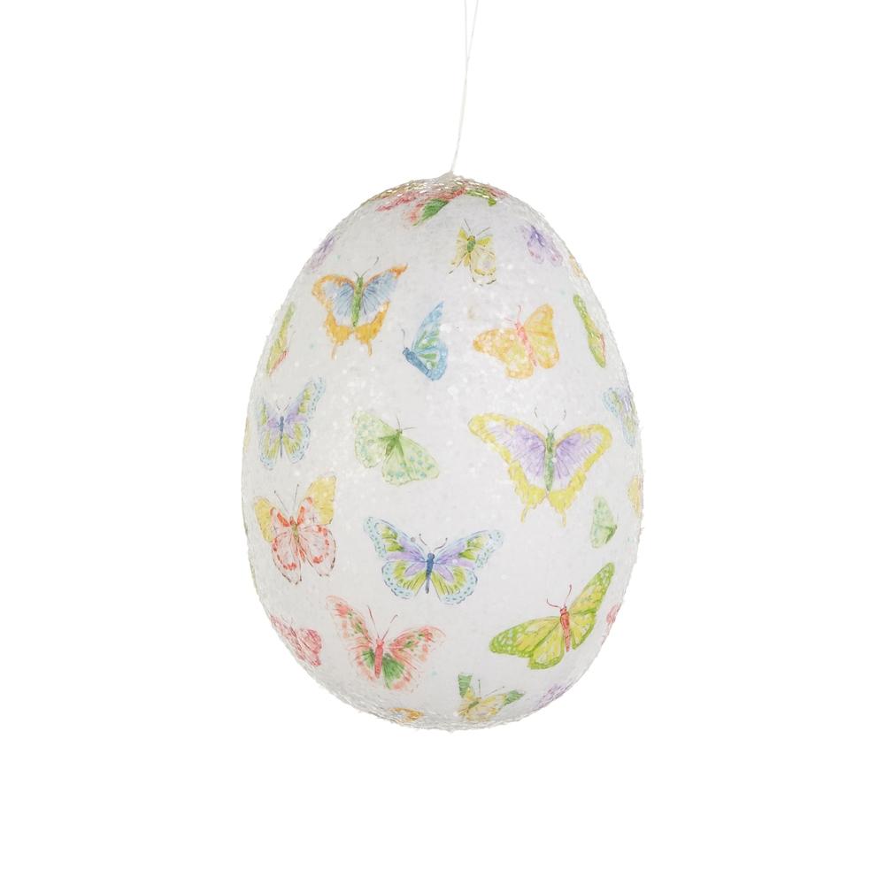 RAZ Imports 4.5" Butterfly Confetti Sugared Egg Ornament