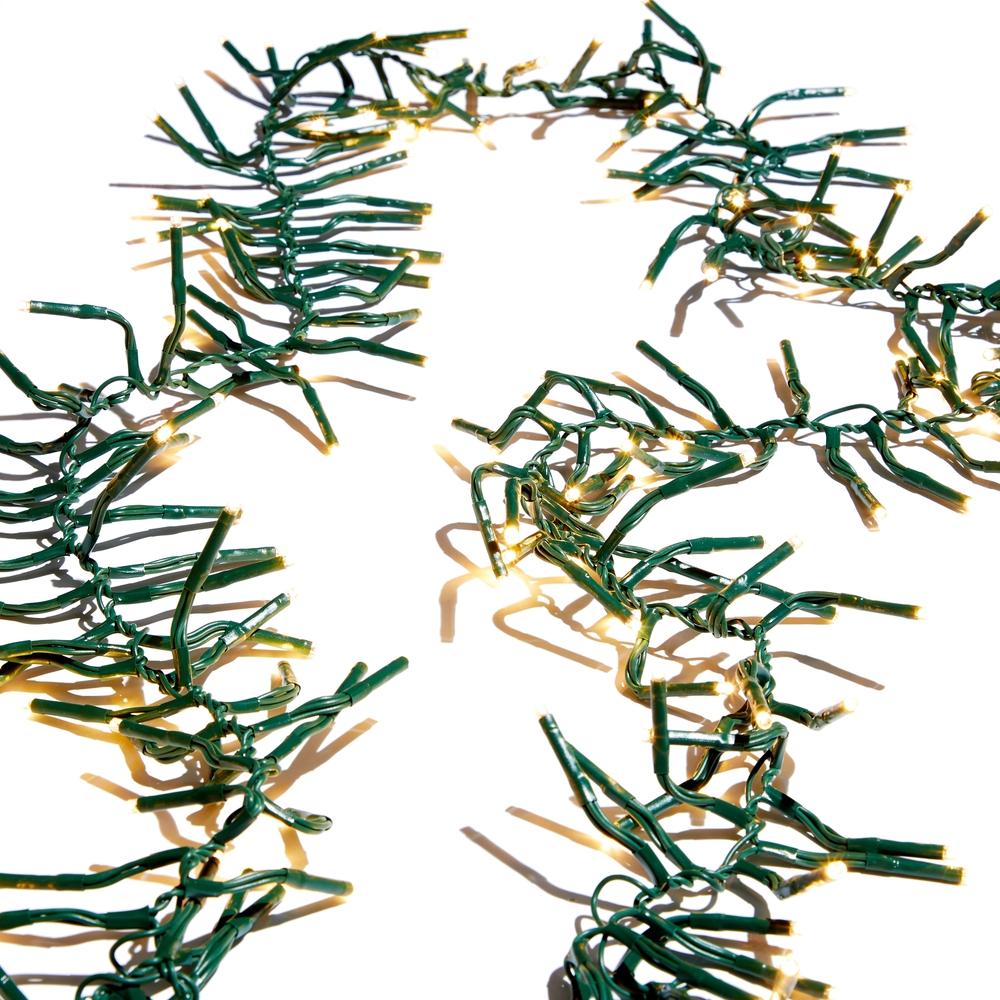 RAZ Imports 40' Cluster Glnd Green Wire W/1000 White Lights W/Remote