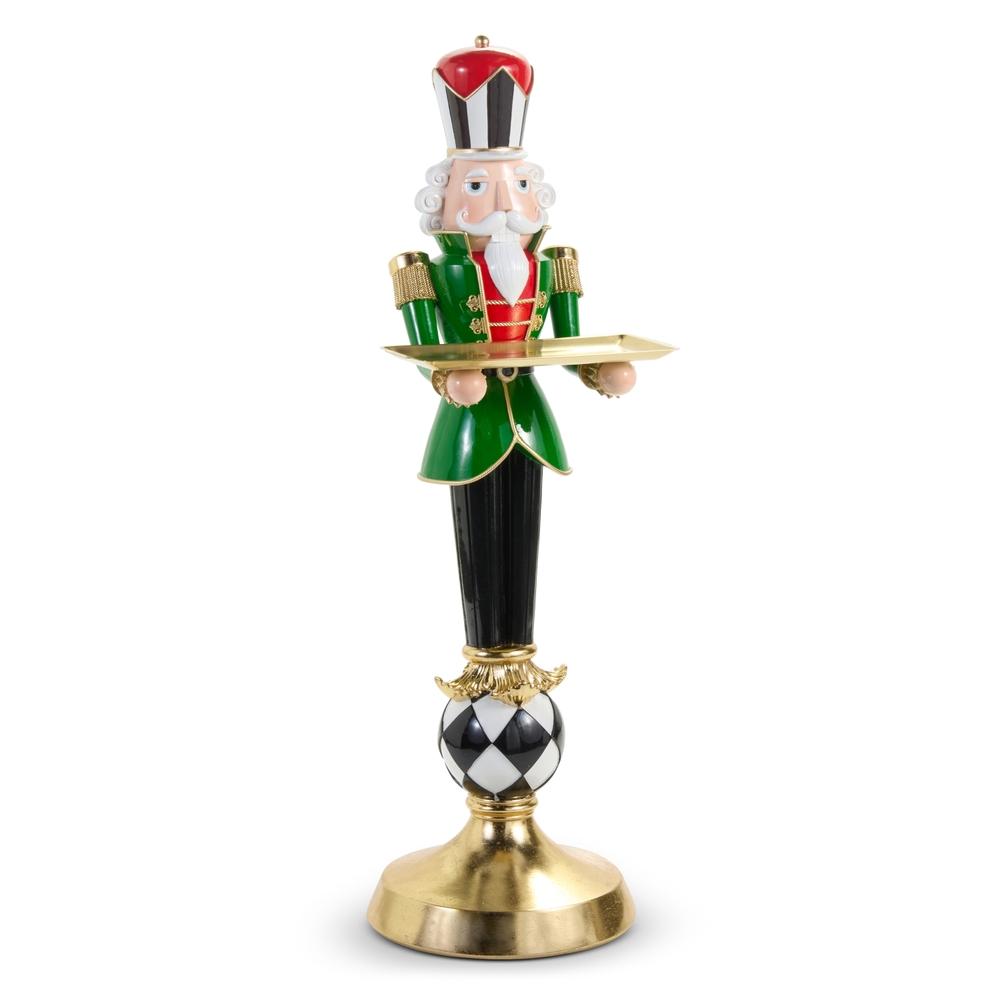 RAZ Imports 42" Nutcracker on Harlequin Stand Butler