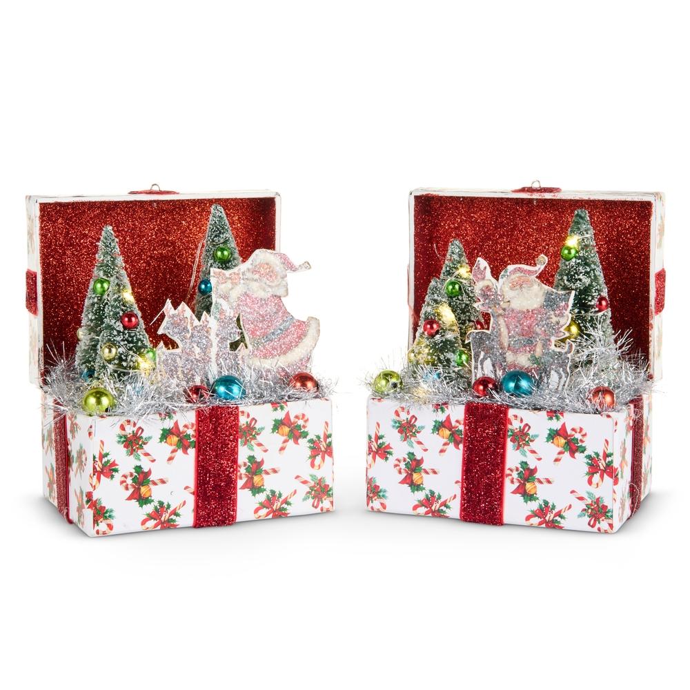 RAZ Imports 5.5" Lighted Santa's Choir Vignette Box Ornament