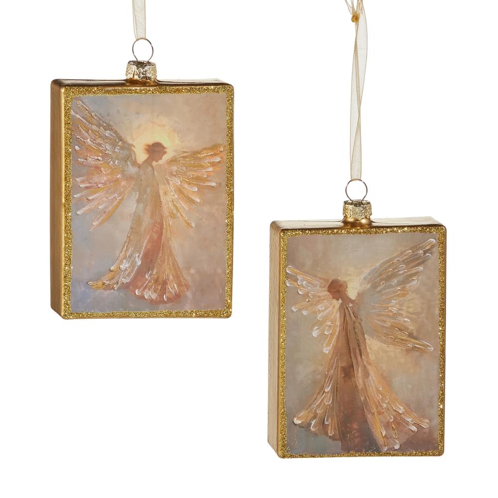RAZ Imports 5" Celestial Radiance Rectangle Ornament