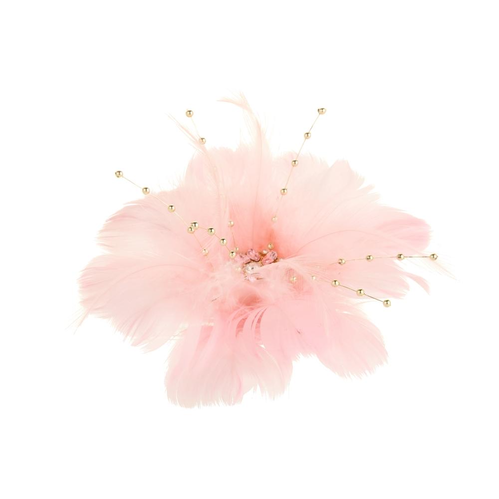 RAZ Imports 5" Pink Feather Blossom Clip-On Ornament
