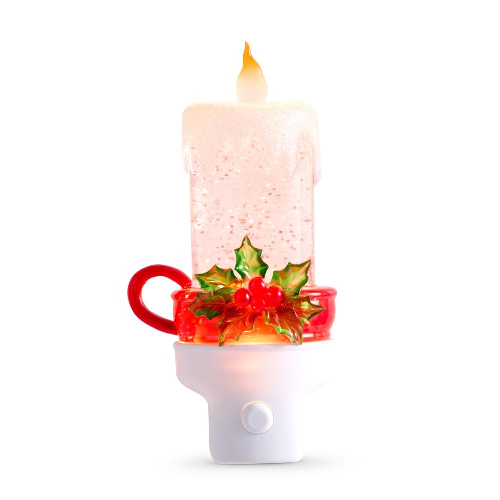 RAZ Imports 6.25" Swirling Glitter Candle Night Light