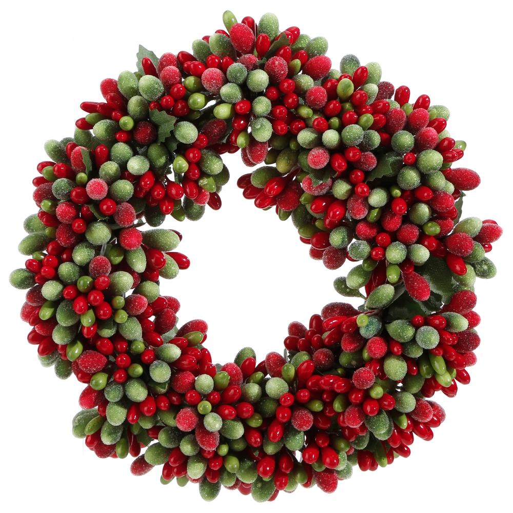 RAZ Imports 6.5" Beaded Berry Mini Wreath-Candle Ring