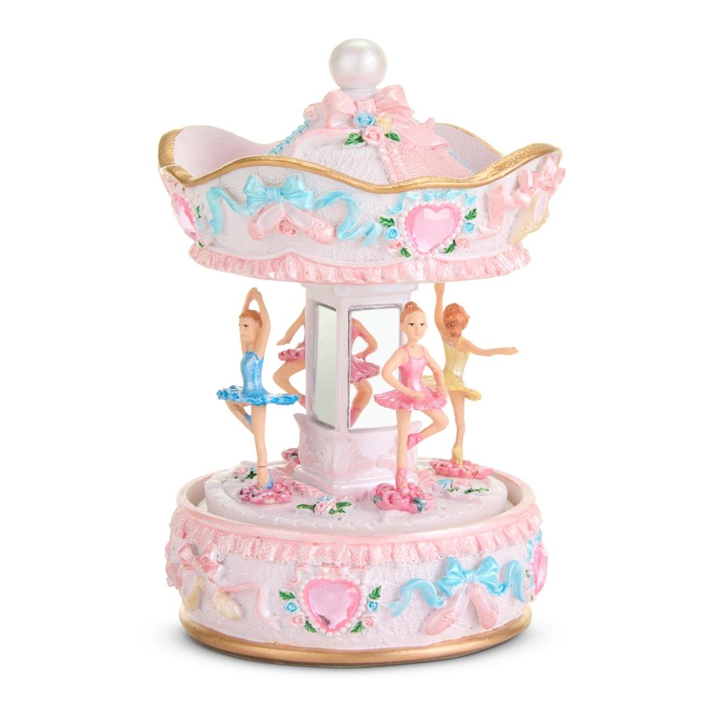 RAZ Imports 6" Animated and Musical Ballerina Carousel