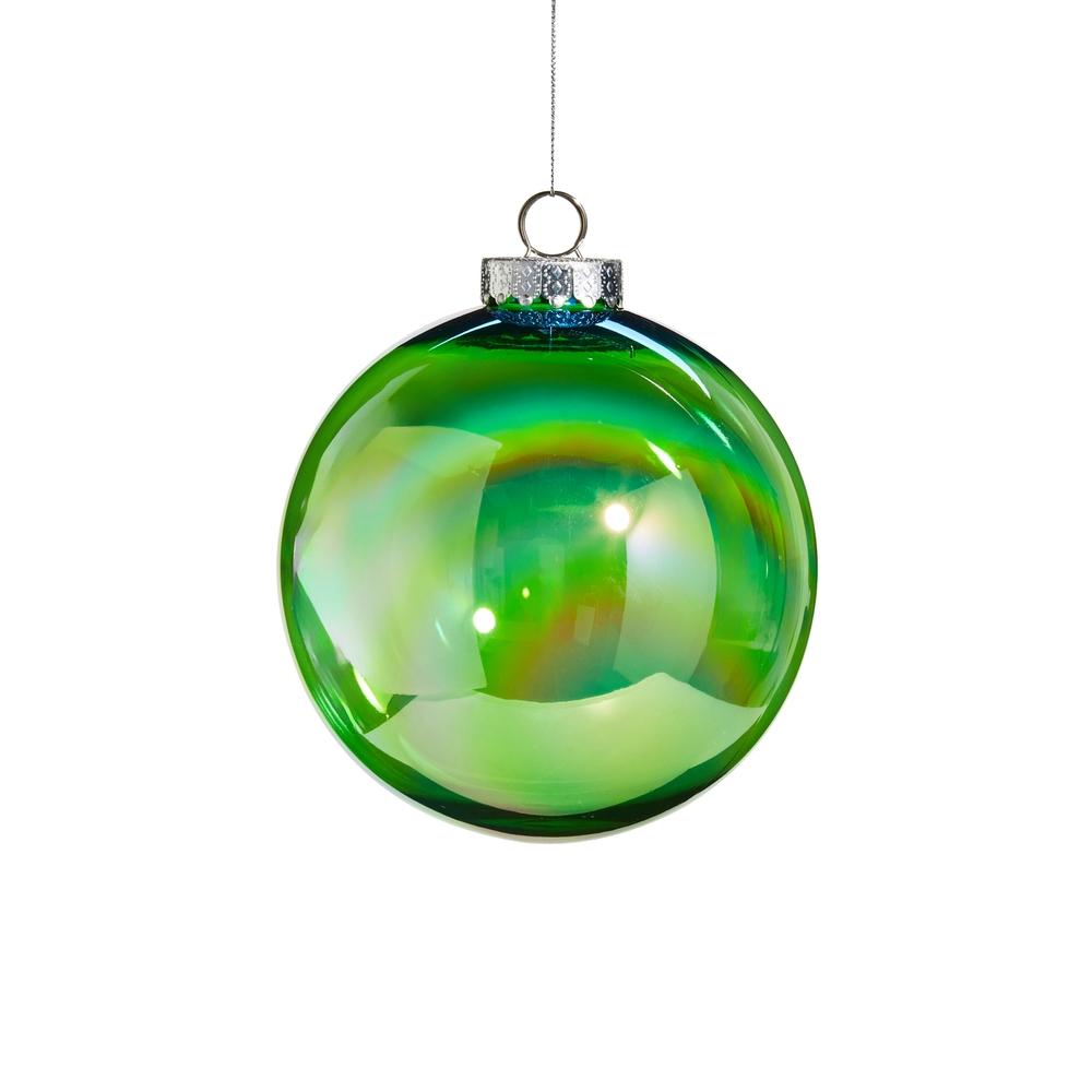 RAZ Imports 6" Bright Green Seamless Iridescent Ball