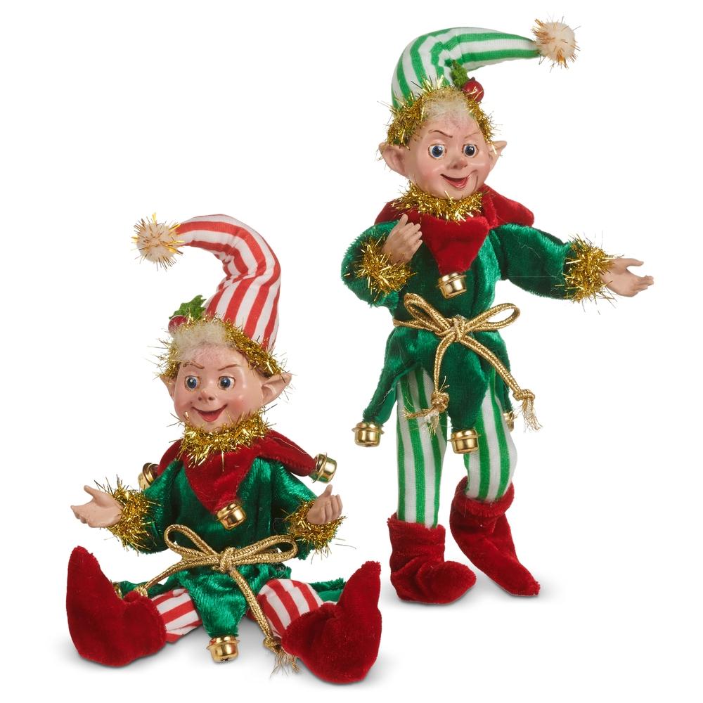 RAZ Imports 6" Holiday Spectacular Posable Elf Ornament