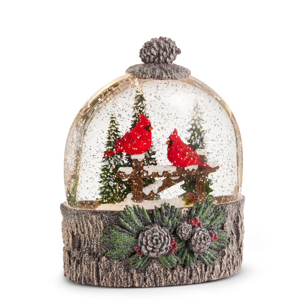 RAZ Imports 7.75" Cardinal Perch Lighted Water Globe