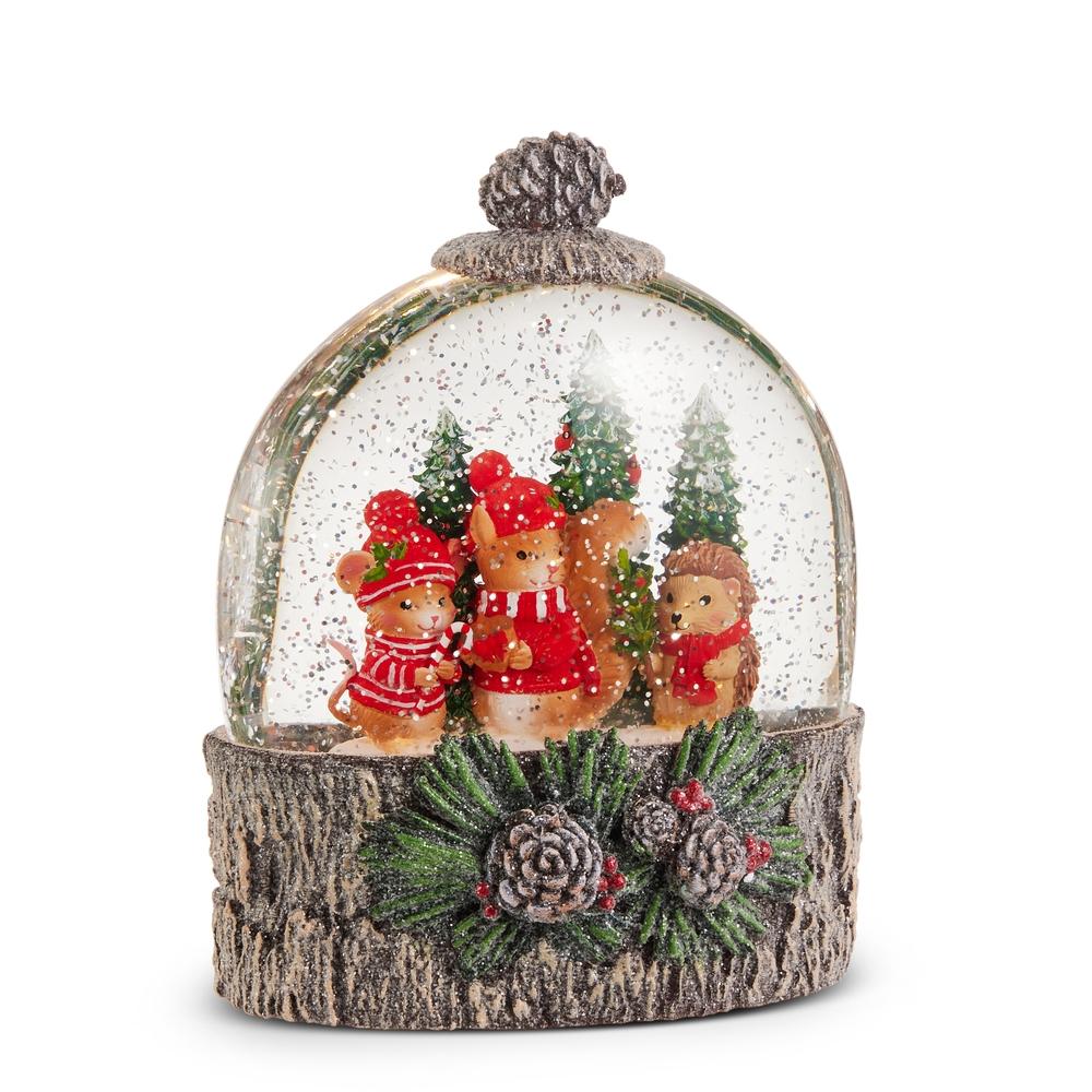 RAZ Imports 7.75" Cozy Critter Christmas Lighted Water Globe