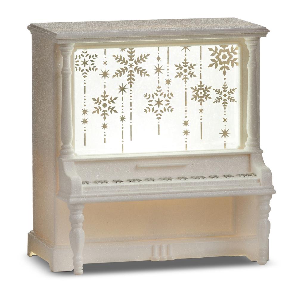 RAZ Imports 7" Bluetooth Lighted White Water Musical Piano