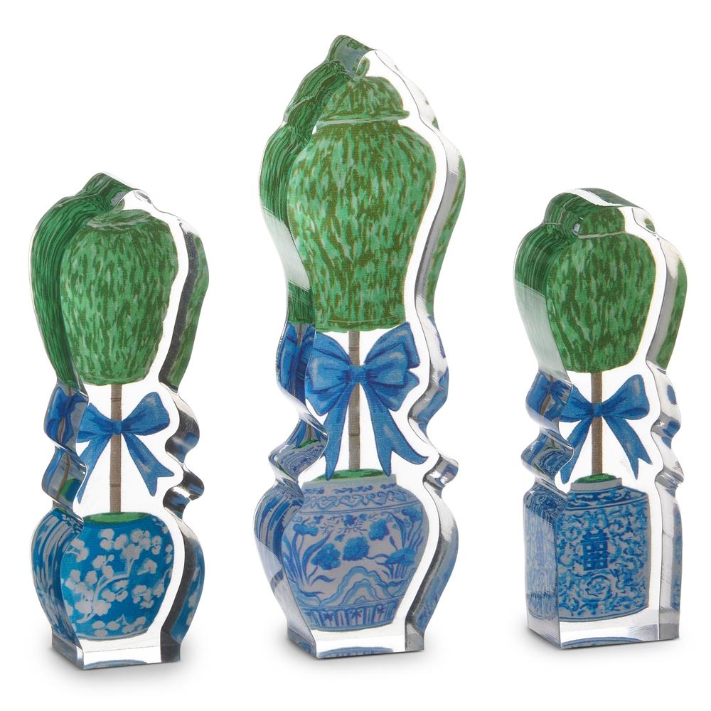 RAZ Imports 7" Boxwood Ginger Jar Topiary Acrylic Cut Outs