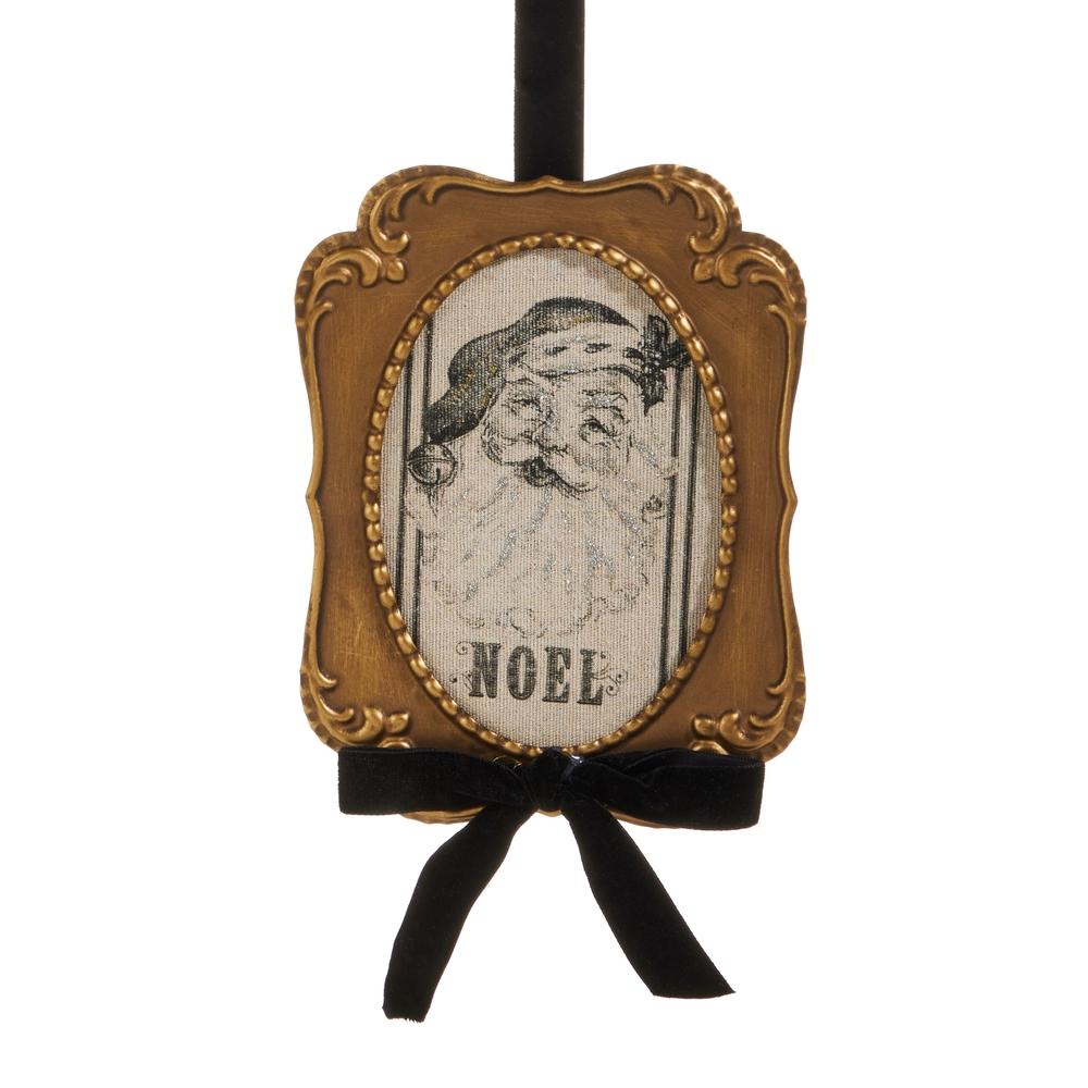 RAZ Imports 7" Vintage Santa Gazette Framed Ornament