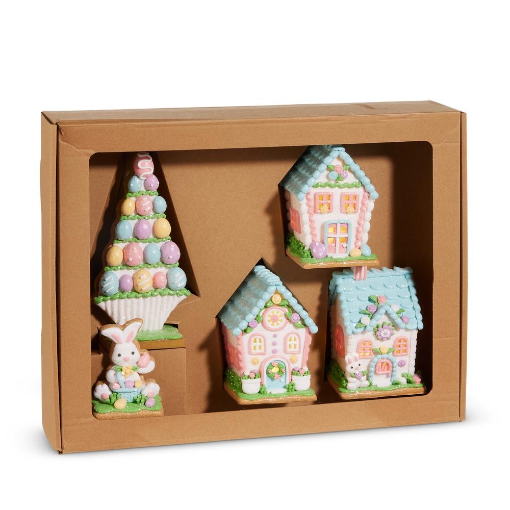 RAZ Imports 8.25" Box of Lighted Springtime Gingerbread Collective