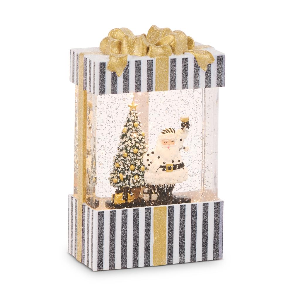 RAZ Imports 8.25" Champagne Service Santa Lighted Water Present