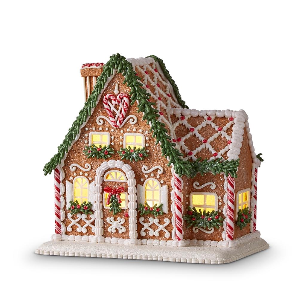 RAZ Imports 8.75" Lighted Gingerbread House with Chimney