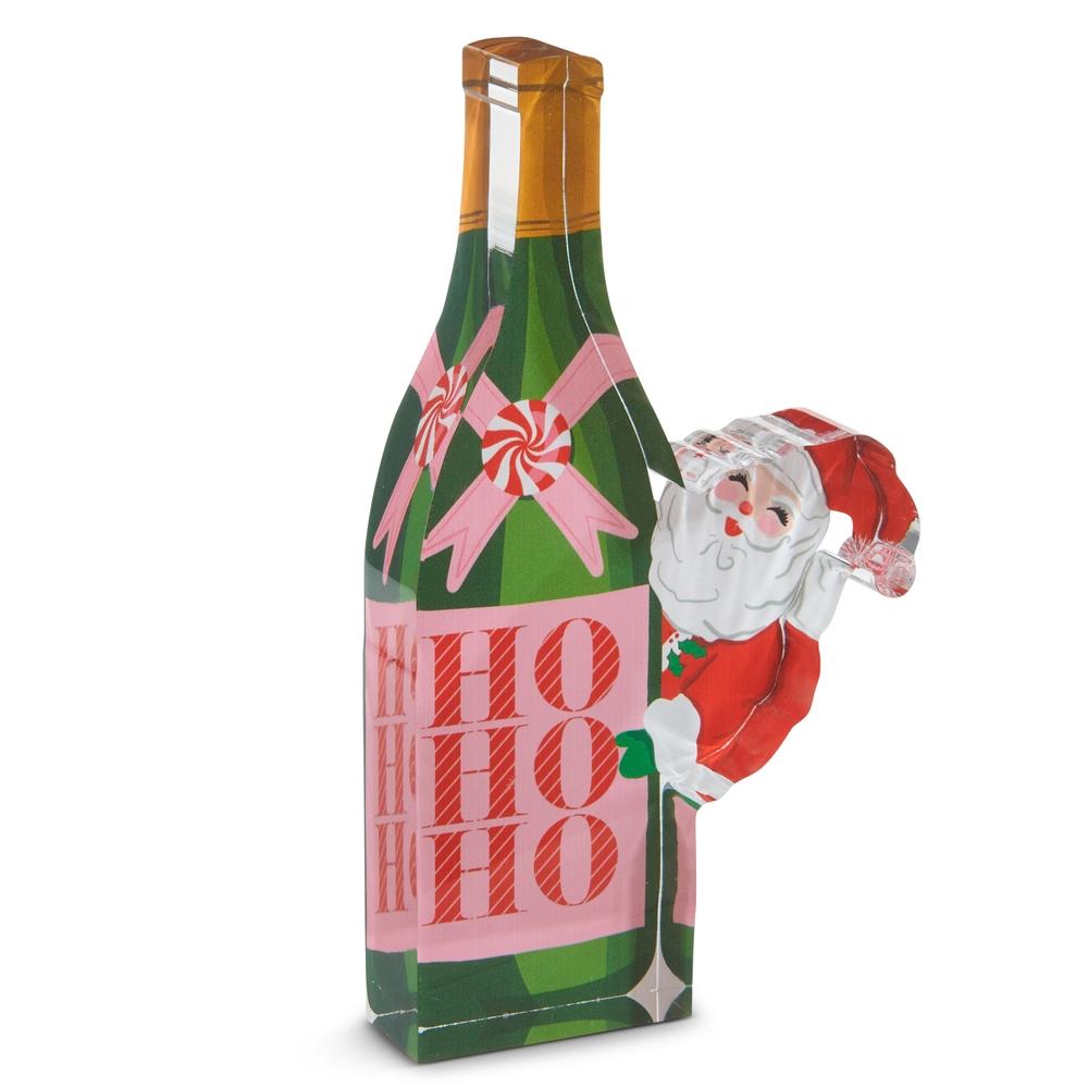 RAZ Imports 8" Bottled Christmas Cheer Acrylic Cut Out Block