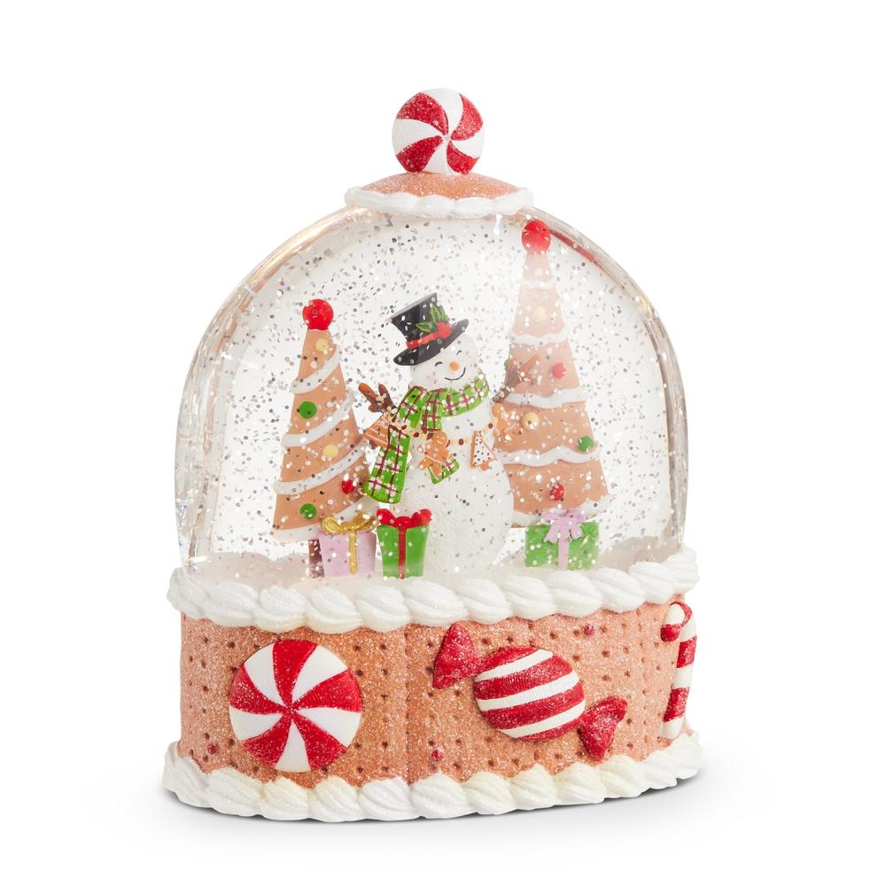 RAZ Imports 8" Gingerbread Baking Snowman Lighted Water Globe