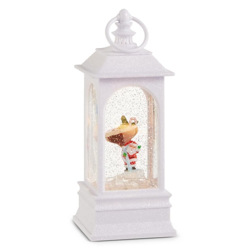 RAZ Imports 9.25" Animated Espresso Holiday Happy Hour Water Lantern