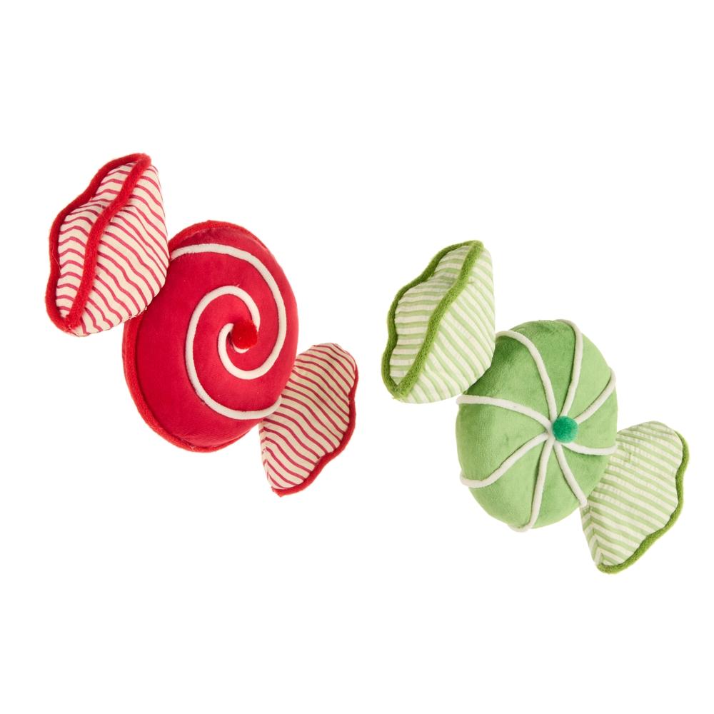 RAZ Imports 9.25" Velvet and Seersucker Candy Ornament