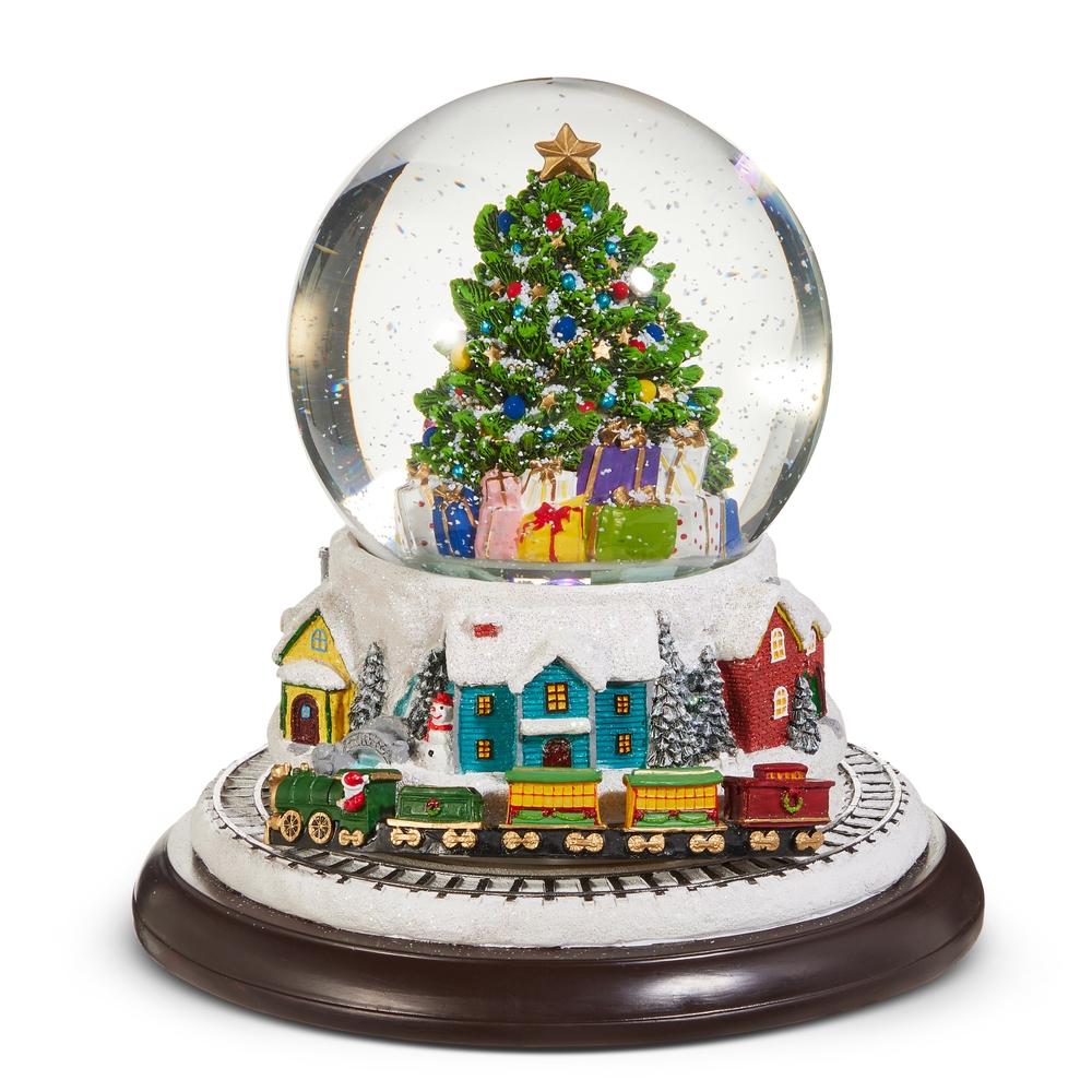 RAZ Imports 9.5" Animated and Musical Tree Water Globe