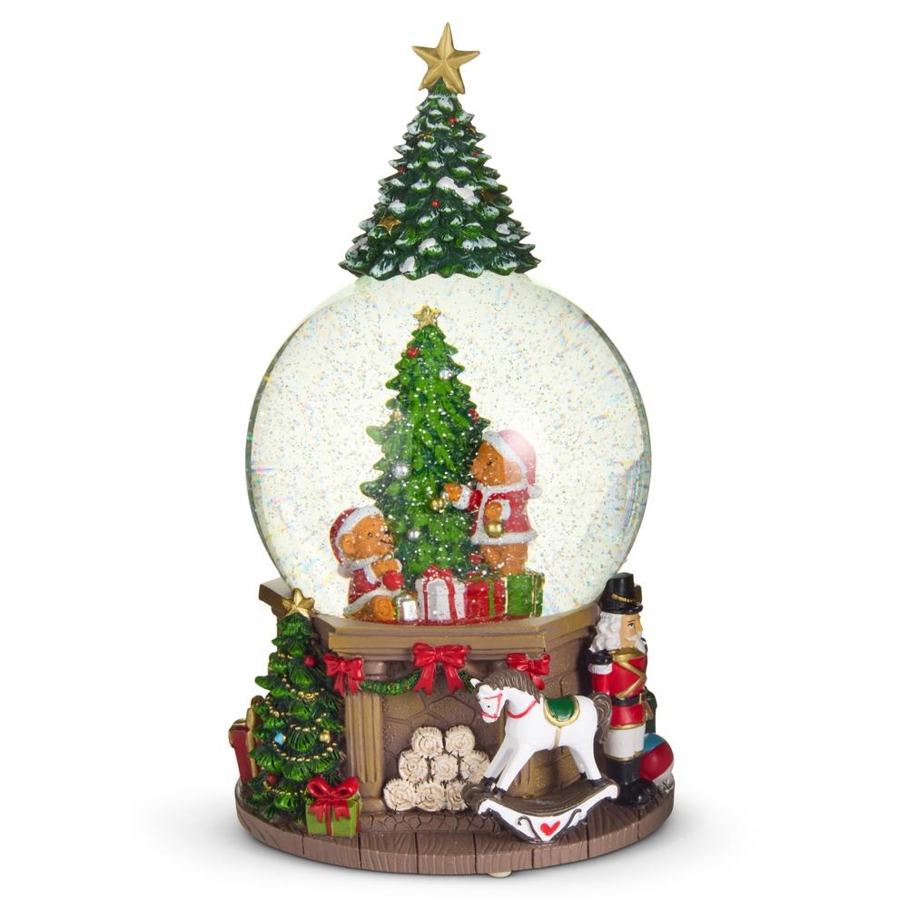 RAZ Imports 9.5" Beary Christmas Lighted Water Globe