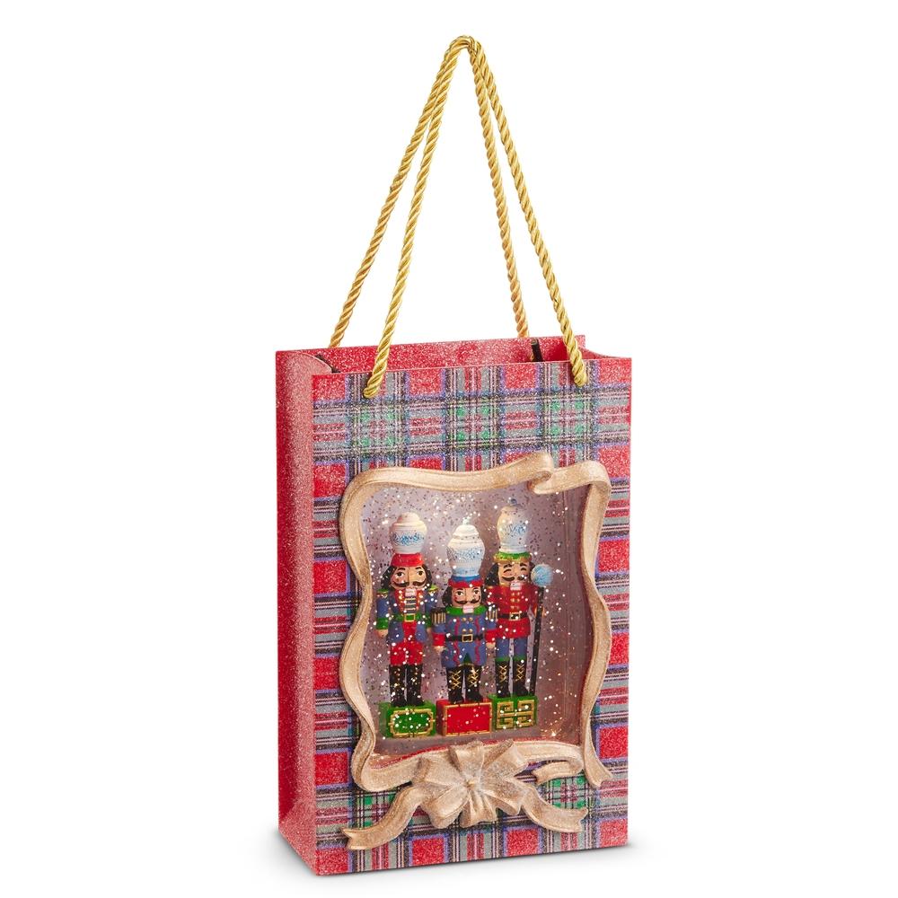 RAZ Imports 9" Noble Nutcracker Lighted Water Present