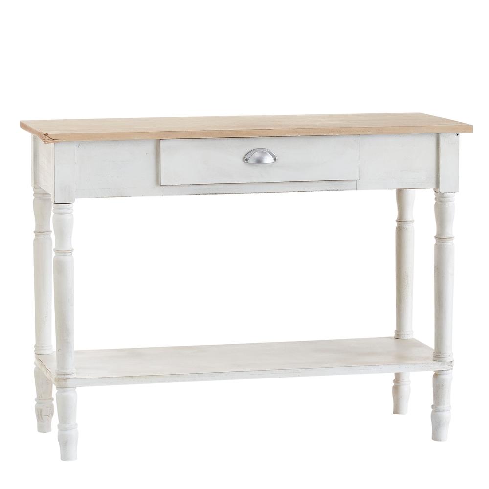 RAZ Imports *DC* 41.25" Distressed White Console Table