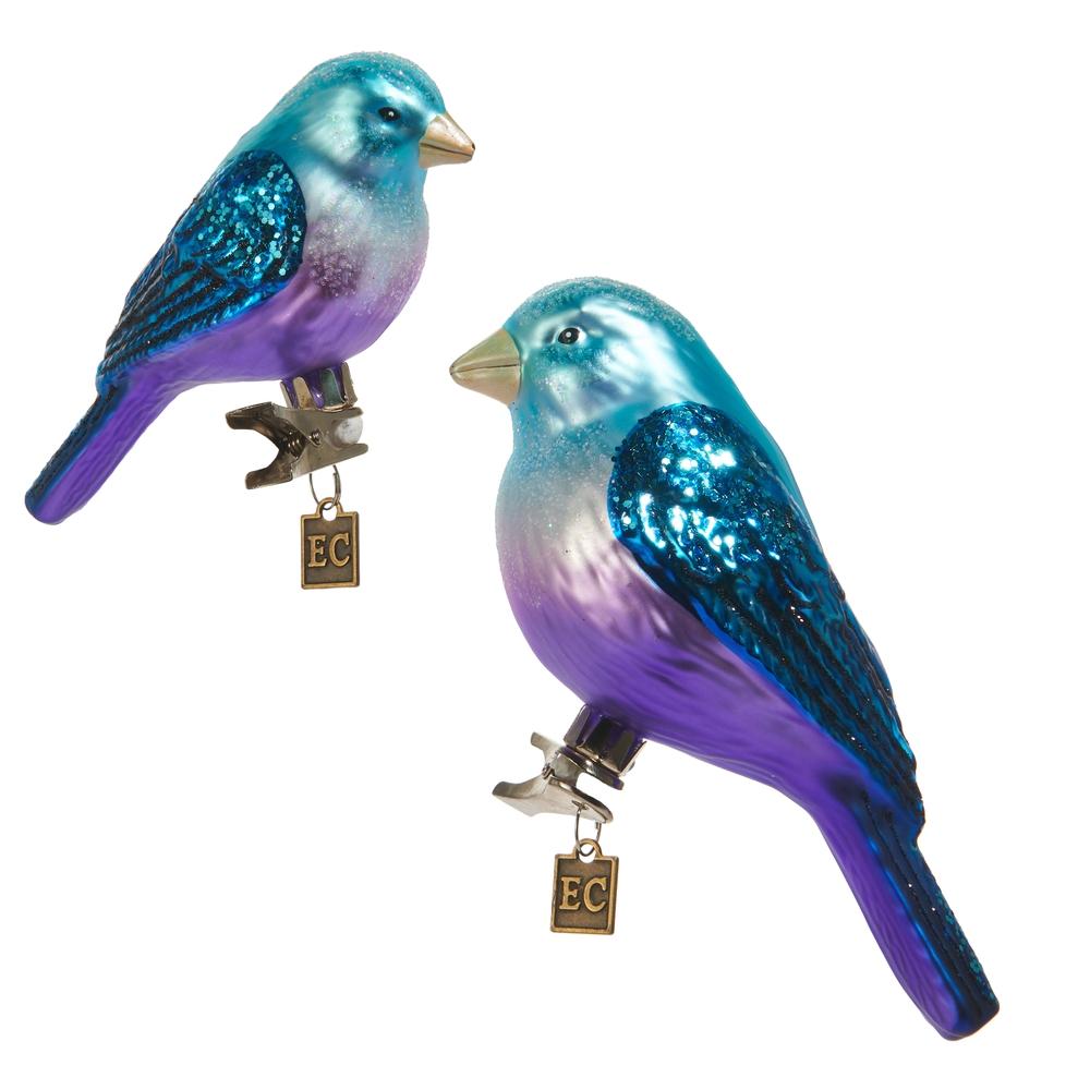 RAZ Imports EC 5.5" Blue Clip-on Fantasy Bird Ornaments