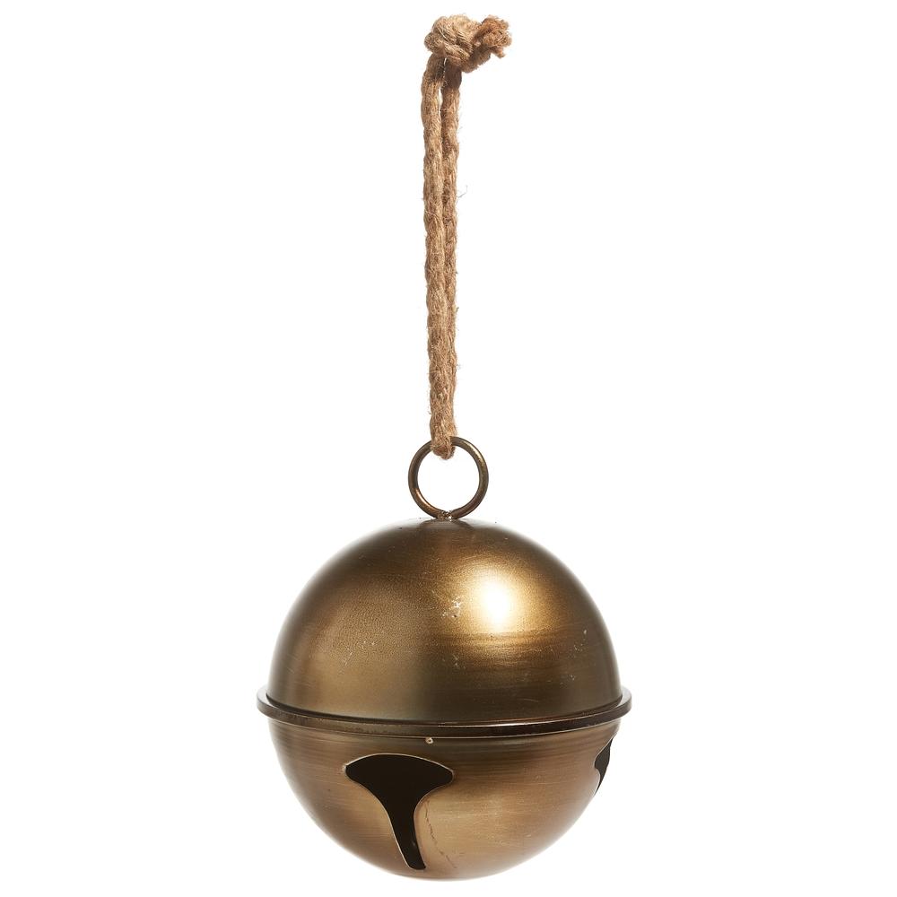 RAZ Imports *KD* 11.25" Antique Gold Jingle Bell Ornament