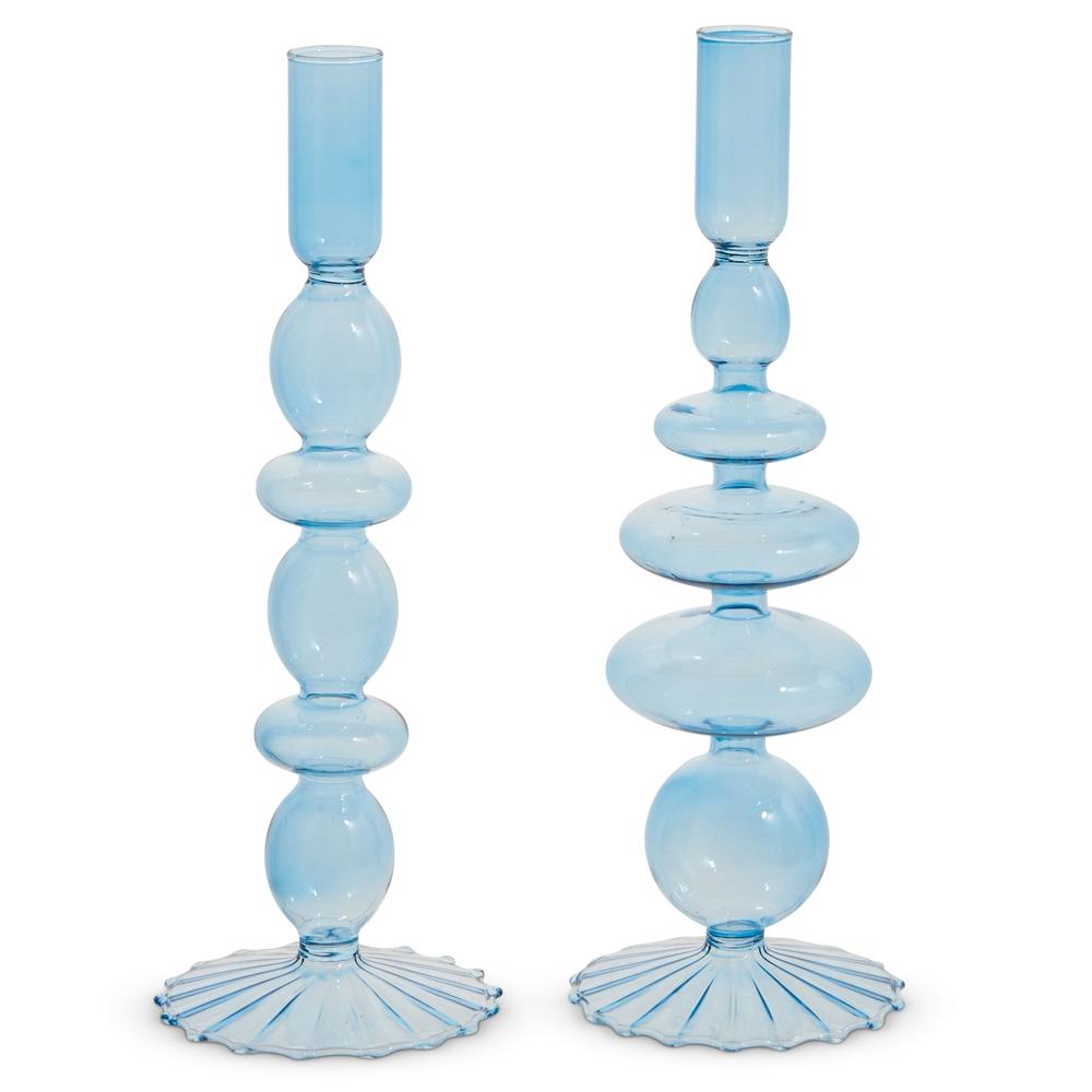 RAZ Imports 10.25" Blue Candlesticks