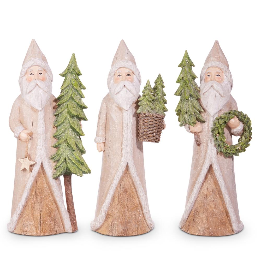 RAZ Imports 10.25" Natural Santa with Tree