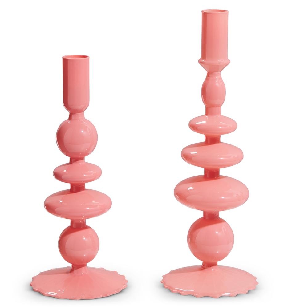 RAZ Imports 10.25" Pink Candlesticks