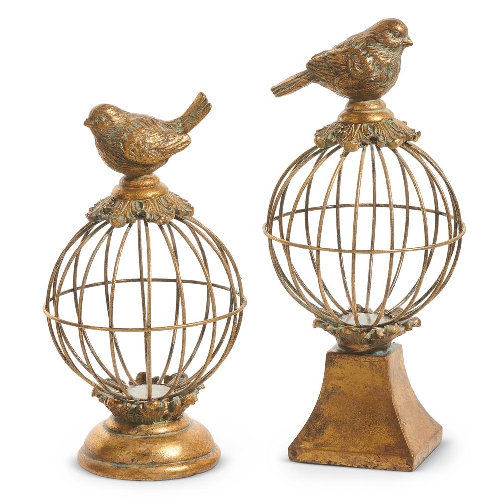RAZ Imports 10.5" Antique Gold Birdcage Finial