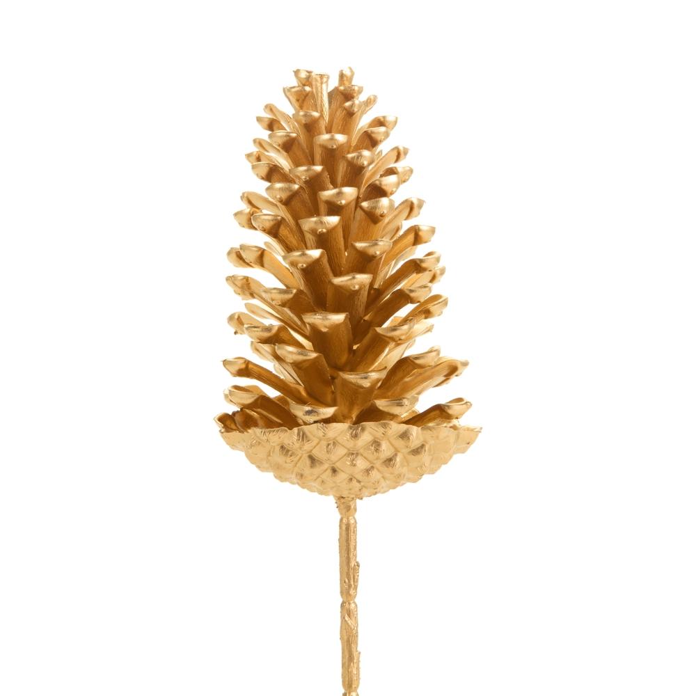 RAZ Imports 10.5" Gold Pinecone Stem