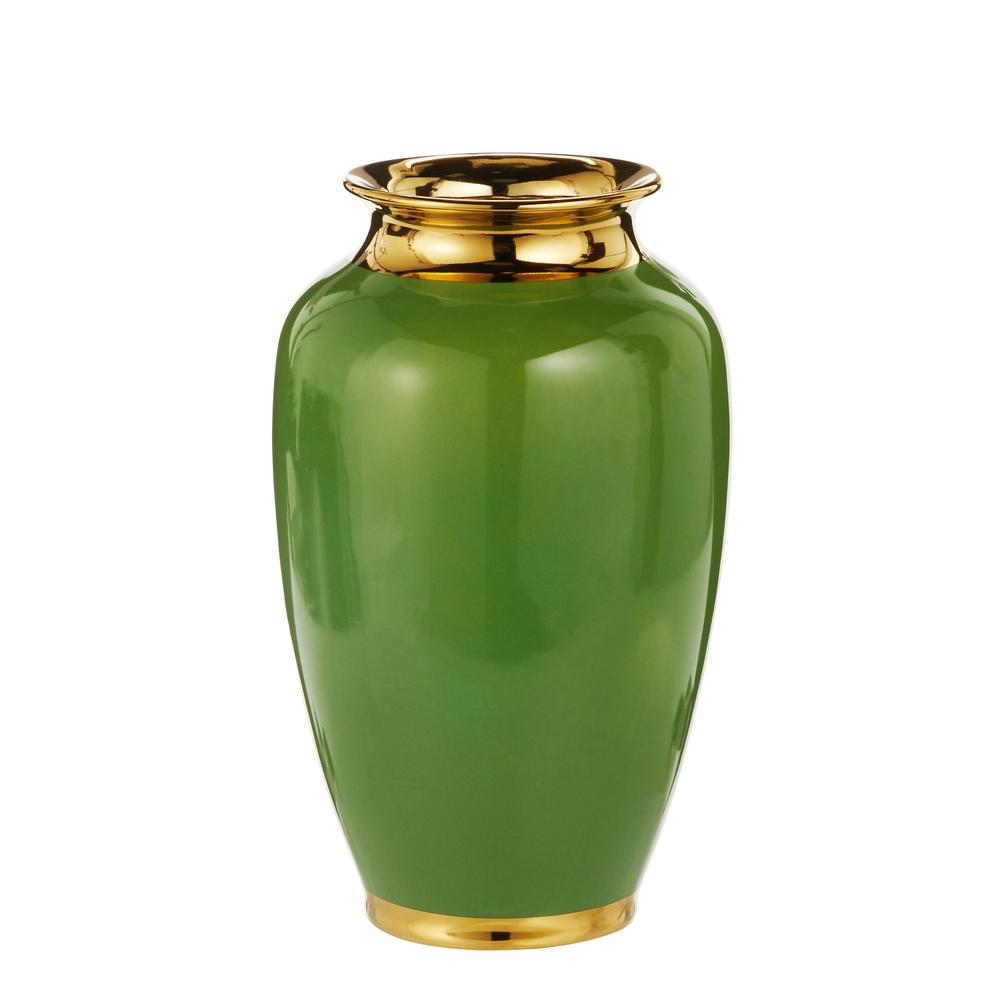 RAZ Imports 10.5" Green and Gold Vase