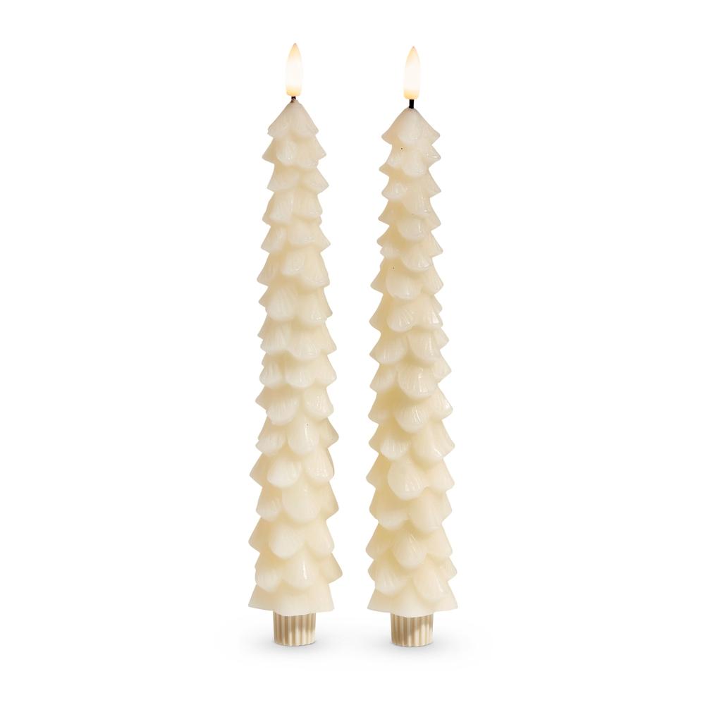 RAZ Imports 10.5" Ivory Tree Taper Candles