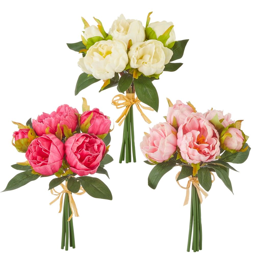 RAZ Imports 10.5" Real Touch Peony Bundle