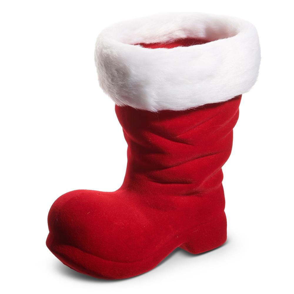 RAZ Imports 10.5" Red Flocked Boot