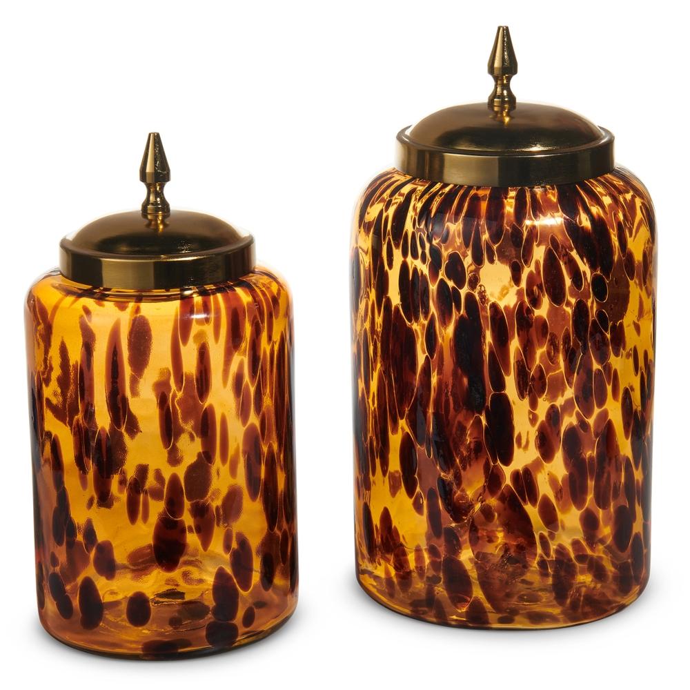 RAZ Imports 10.5" Vases with Gold Lid