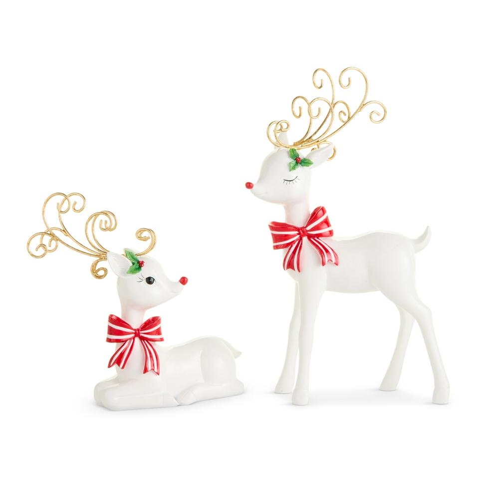 RAZ Imports 10.5" White Merry Deer