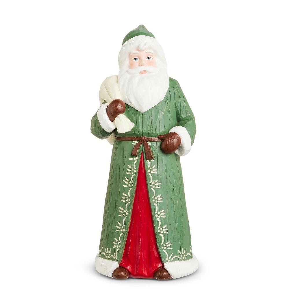 RAZ Imports 10.75" Old World Green Santa