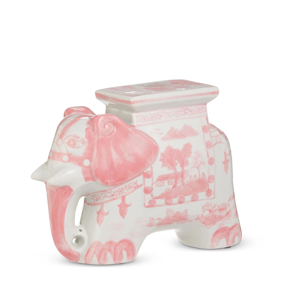 RAZ Imports 10.75" Pink Elephant Plant Stand